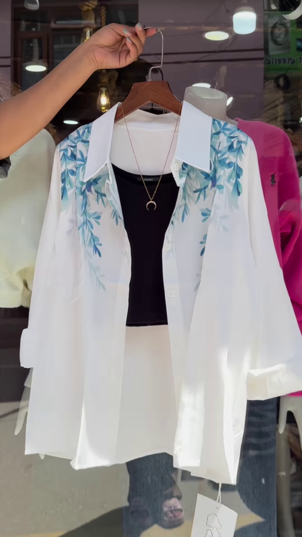 🌿 Elegant Floral Embroidered Shirt – Available in 3 Colors! 🌿