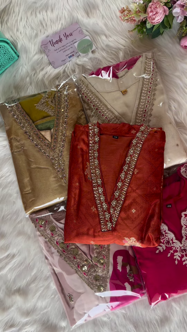 Elegant Embroidered Suit Collection – Timeless Ethnic Wear - Image 5