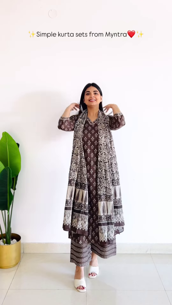 Elegant Brown Kurta Set for a Graceful Look - Image 2