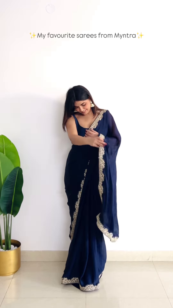 💙✨ Elegance in Every Drape – My Favorite Saree Picks ✨💙 - Image 4