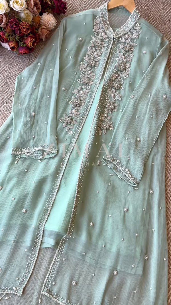 ✨ Ethereal Elegance – Handcrafted Embroidered Chiffon Suits ✨ - Image 2