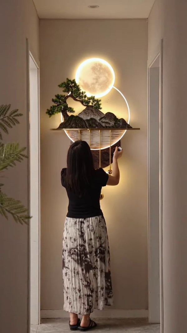LED Moonlight Wall Art – A Fusion of Nature & Elegance - Image 2