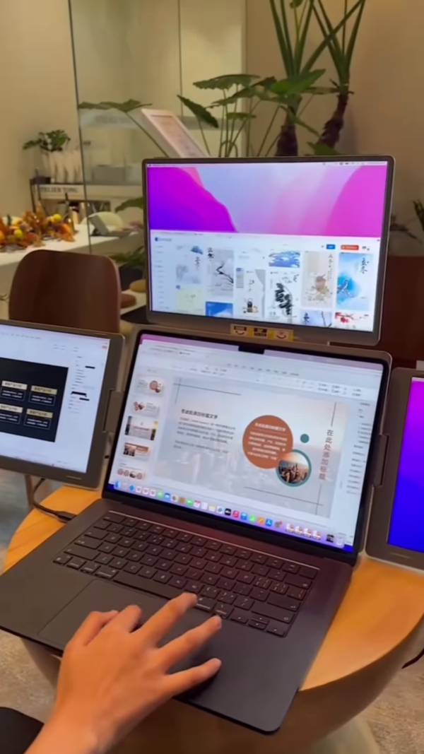 💻 3-Screen Laptop Extender – Ultimate Productivity on the Go! 🚀