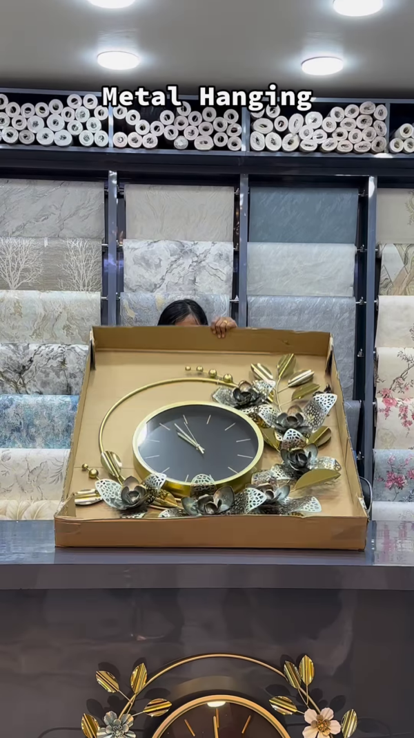🕰️✨ Elegant Metal Wall Clock Collection – Modern & Floral Designs for Every Home - Image 5