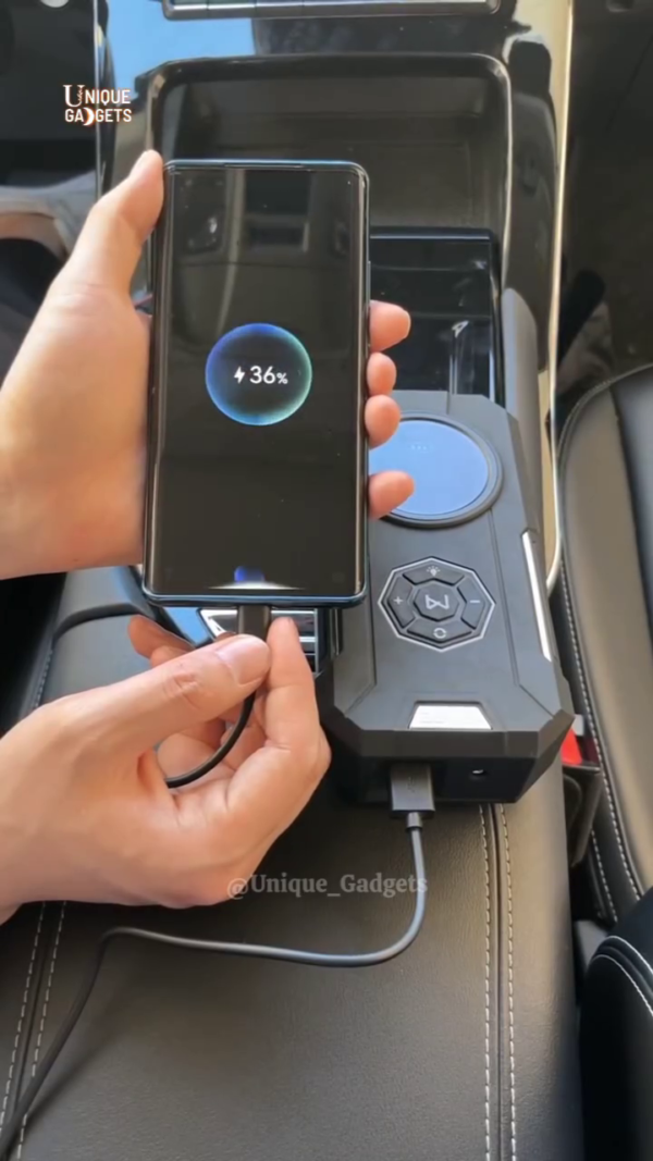 Smart Digital Tire Inflator – Portable Electric Air Compressor with LED Display & Auto Shutoff - Image 2