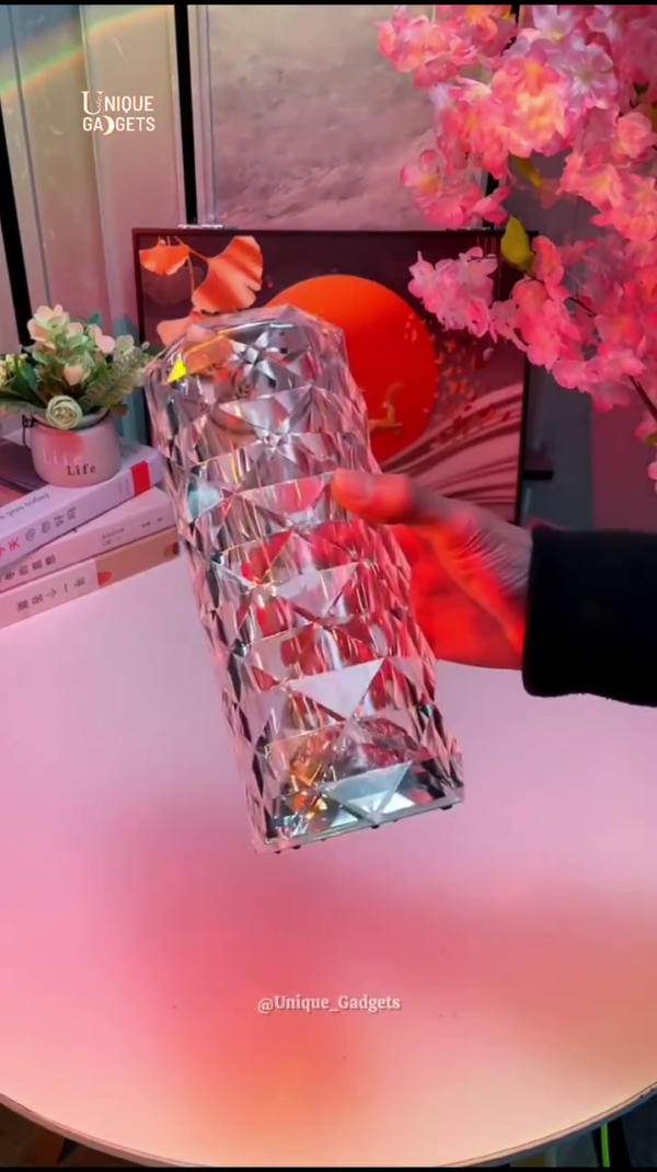 "Luxury Crystal LED Water Ripple Projector Lamp - Calming Home Ambiance Light with Stunning Wave Effects" - Image 7