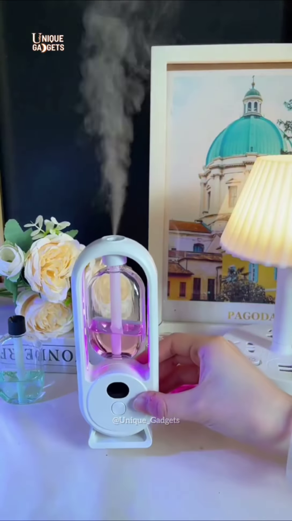 Modern Arch LED Humidifier: Compact Ultrasonic Cool Mist Diffuser for Home and Office - Image 4