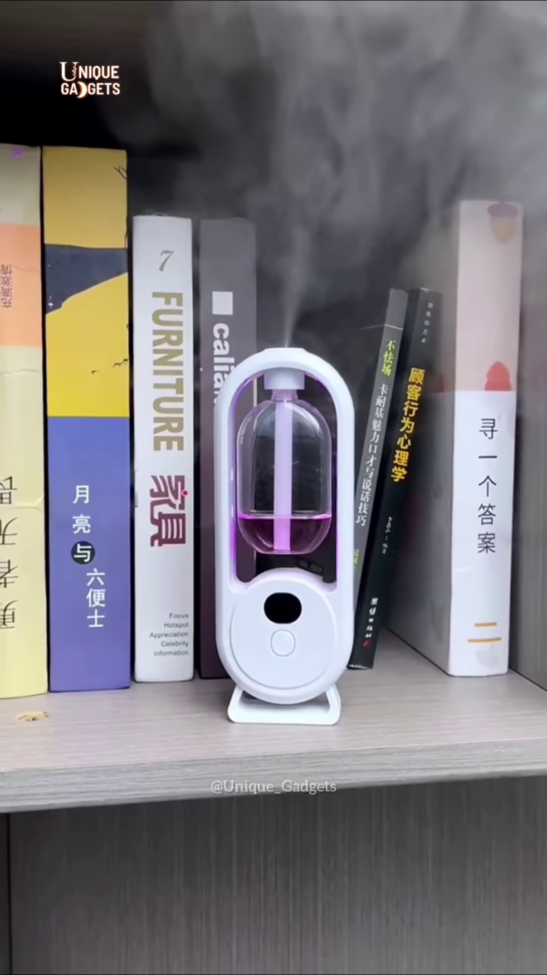 Modern Arch LED Humidifier: Compact Ultrasonic Cool Mist Diffuser for Home and Office - Image 2