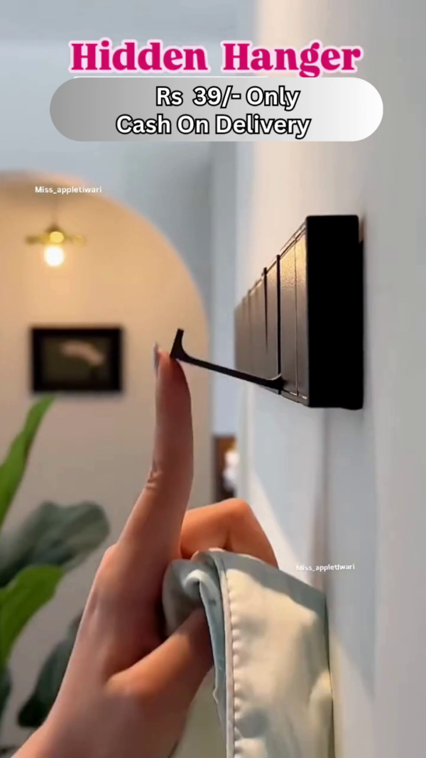 Hidden Folding Wall Hanger – Space-Saving Minimalist Hook - Image 2