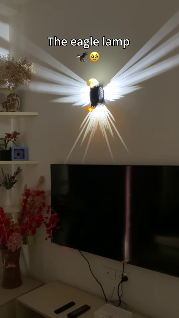 3D Eagle Wall Lamp – Majestic Shadow Light Fixture for Home Decor - Image 3