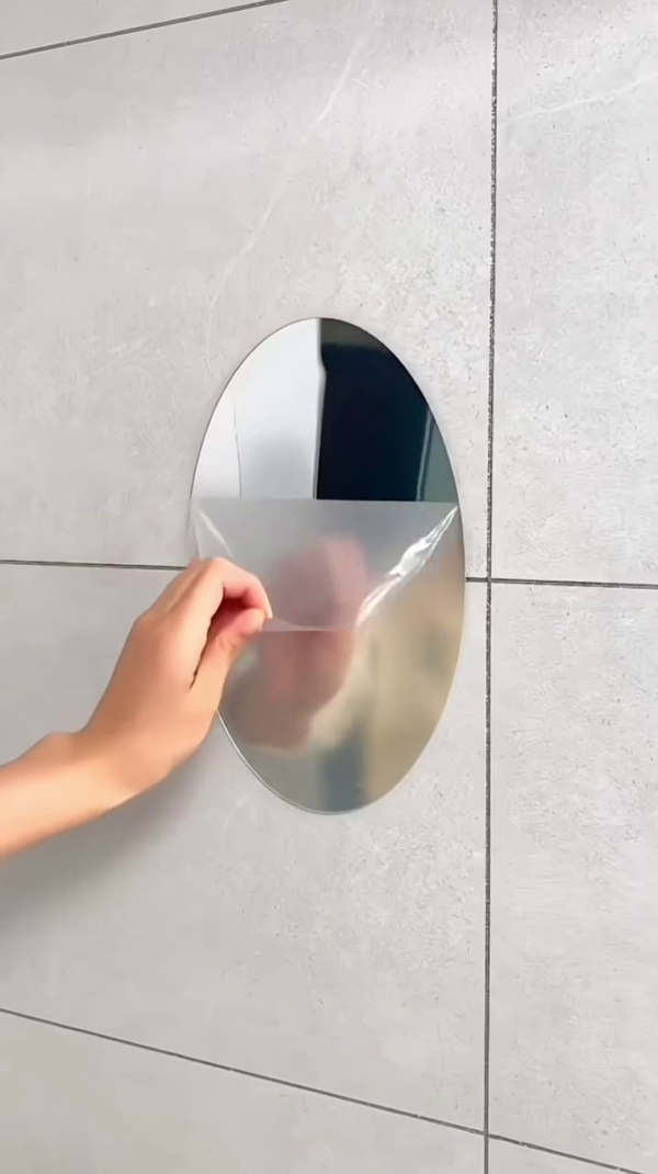 🪞 Peel & Stick Acrylic Mirror Sticker – Sleek, Safe, Stylish! ✨🏡