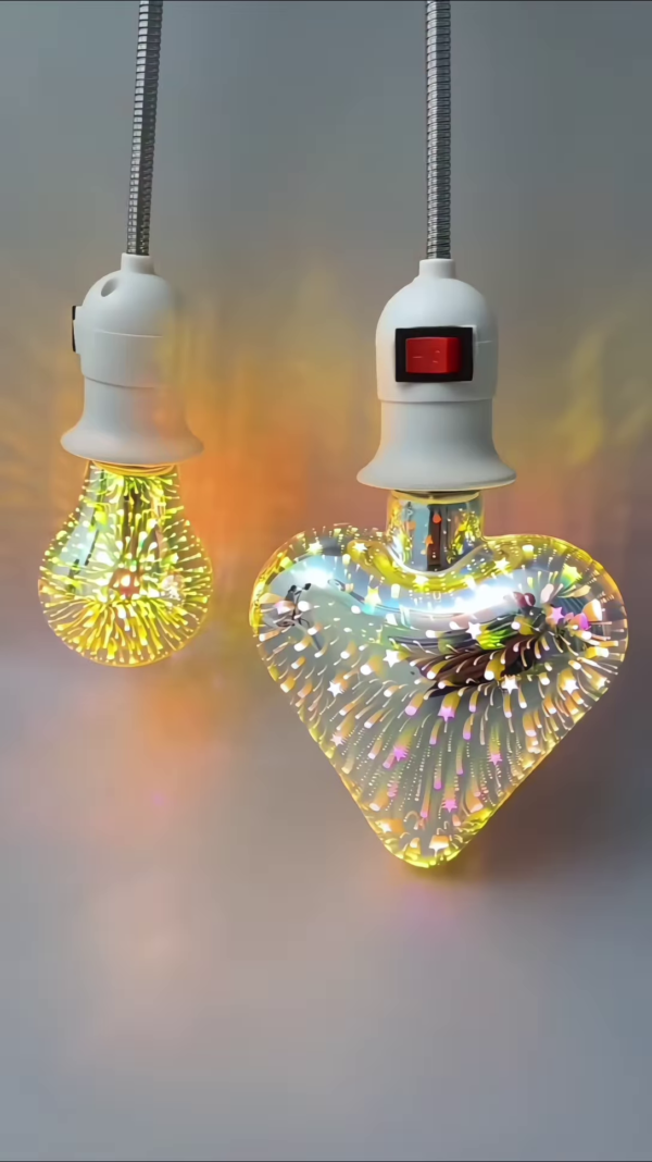 Decorative 3D Effect LED Light Bulbs - Unique Patterned Lighting for Ambient Decor