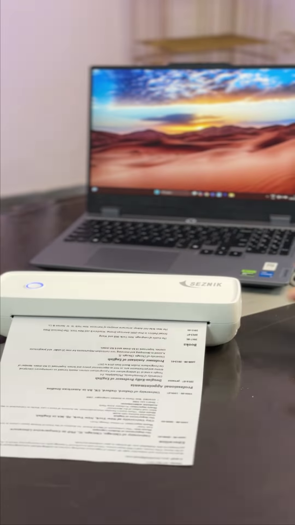 Compact Portable Wireless Thermal Printer - Mobile Printing Solution for On-the-Go Use - Image 3
