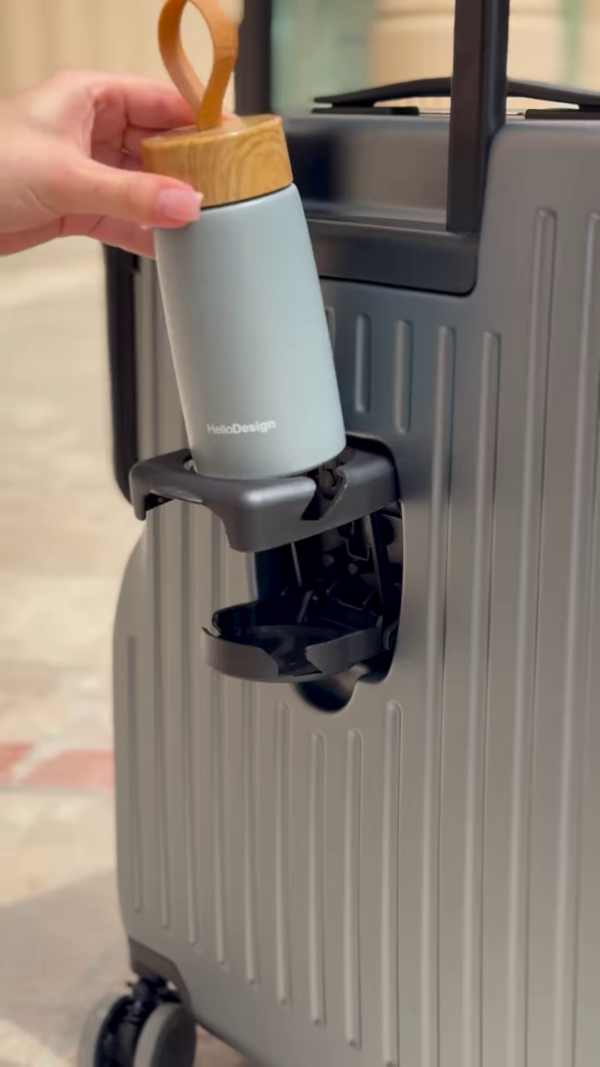 Expandable Carry-On Suitcase with Detachable Compartment and Spinner Wheels - Image 3
