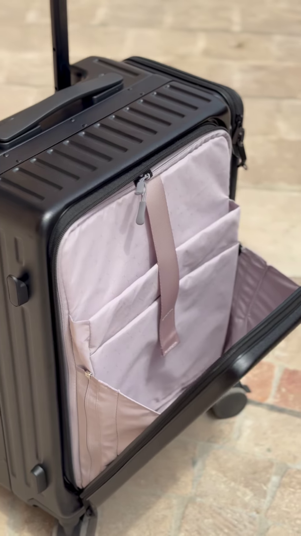 Expandable Carry-On Suitcase with Detachable Compartment and Spinner Wheels - Image 6