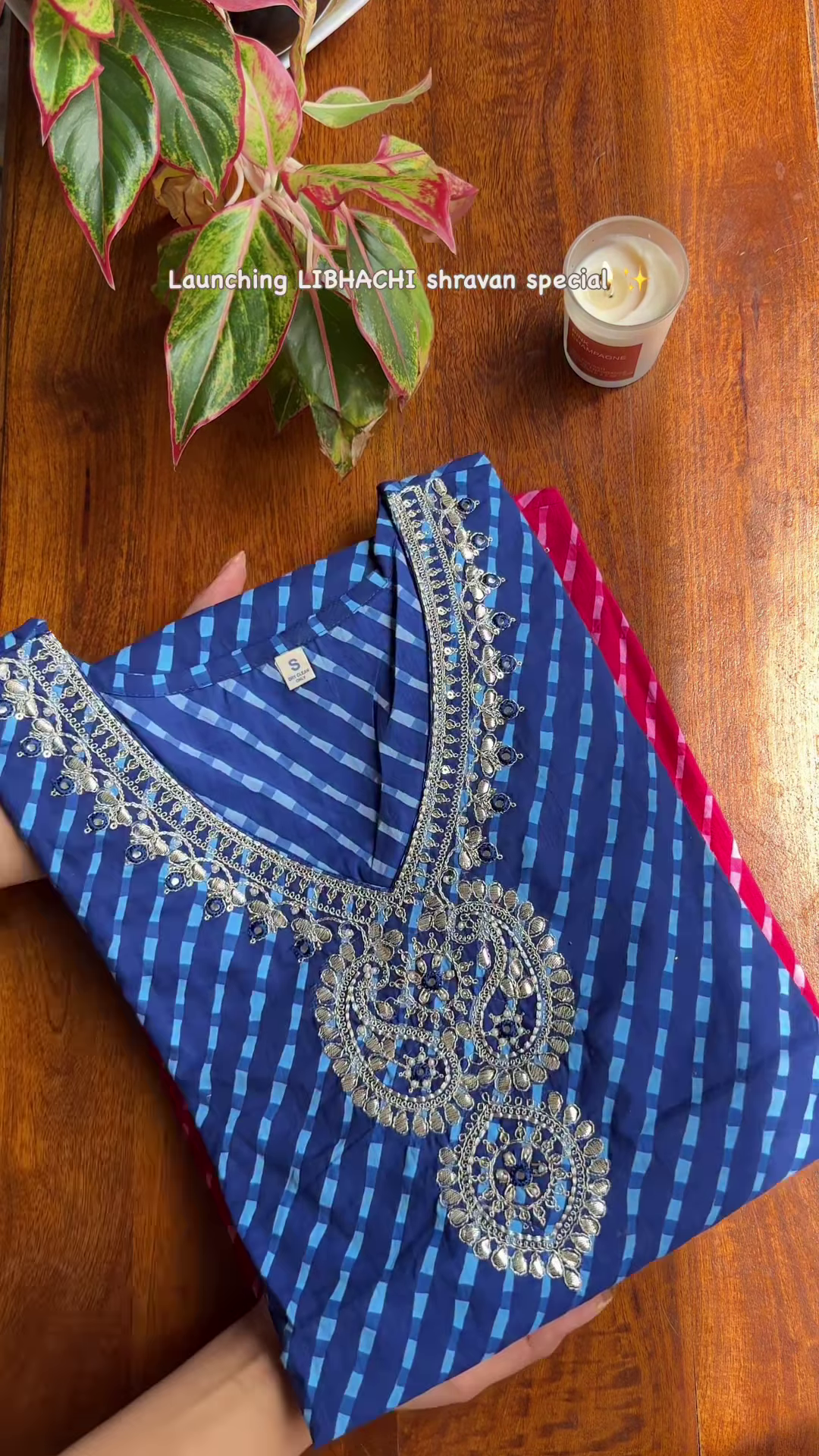 Turquoise Embroidered Kurta with Silver & Pink Detailing – Shravan Special Ethnicwear - Image 9