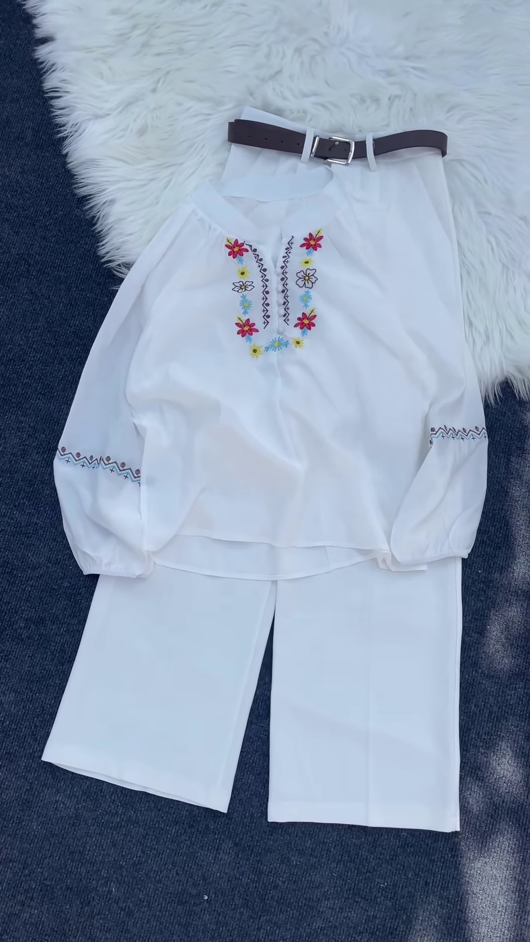 Multicolor Floral Embroidered Shirt Collection – Casual Ethnic Tops for Women - Image 4