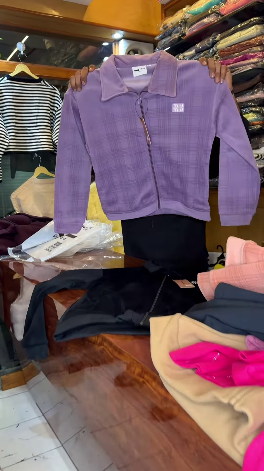 Multicolor Zip-Up Collared Jackets for Women – Set of Five with Front Zipper Closure - Image 3