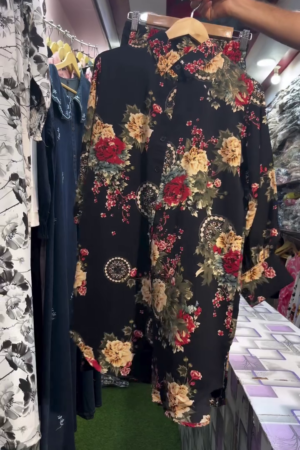 ✨ Premium Patchwork Print Long Shirt – Elegant, Trendy & Ultra Comfortable ✨