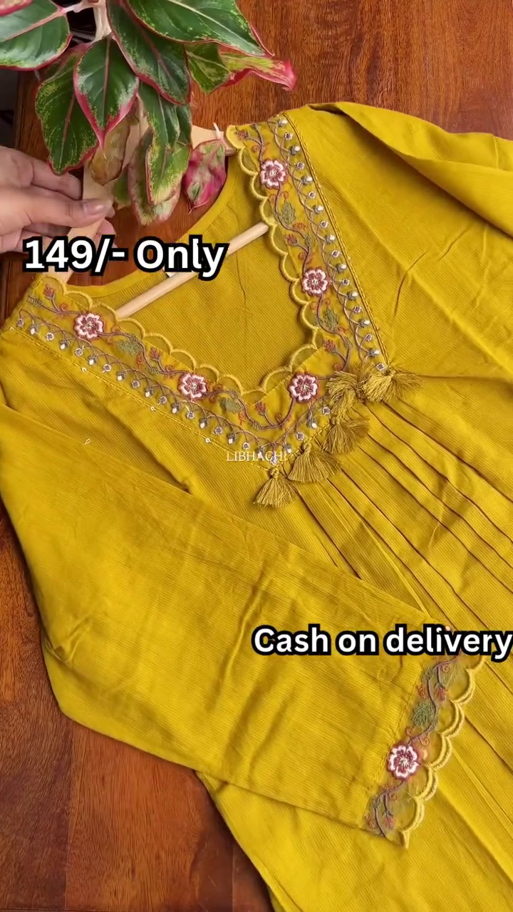 Mehriya Bloom Embroidered Kurti Top β Elegant Ethnic Charm in Every Thread πΈπ§‘ - Image 6