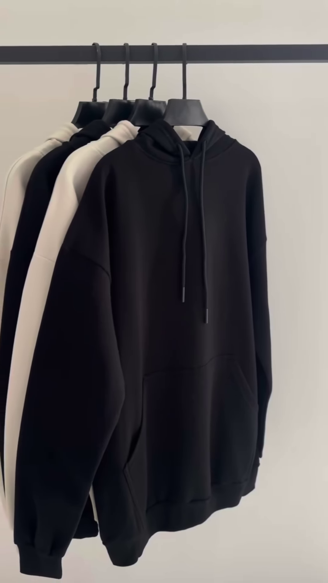 π€π€ Classic Minimalist Hoodie Collection β Timeless Comfort in Black & White π―β¨ - Image 2