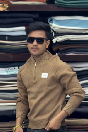 🤎 Heritage Zip-Neck Knit Sweater – Classic Comfort with a Modern Edge (XXS–XXL) ❄️✨