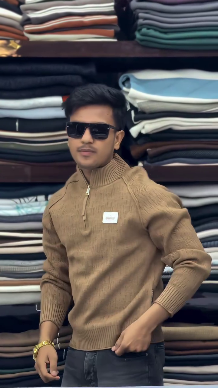 🤎 Heritage Zip-Neck Knit Sweater – Classic Comfort with a Modern Edge (XXS–XXL) ❄️✨