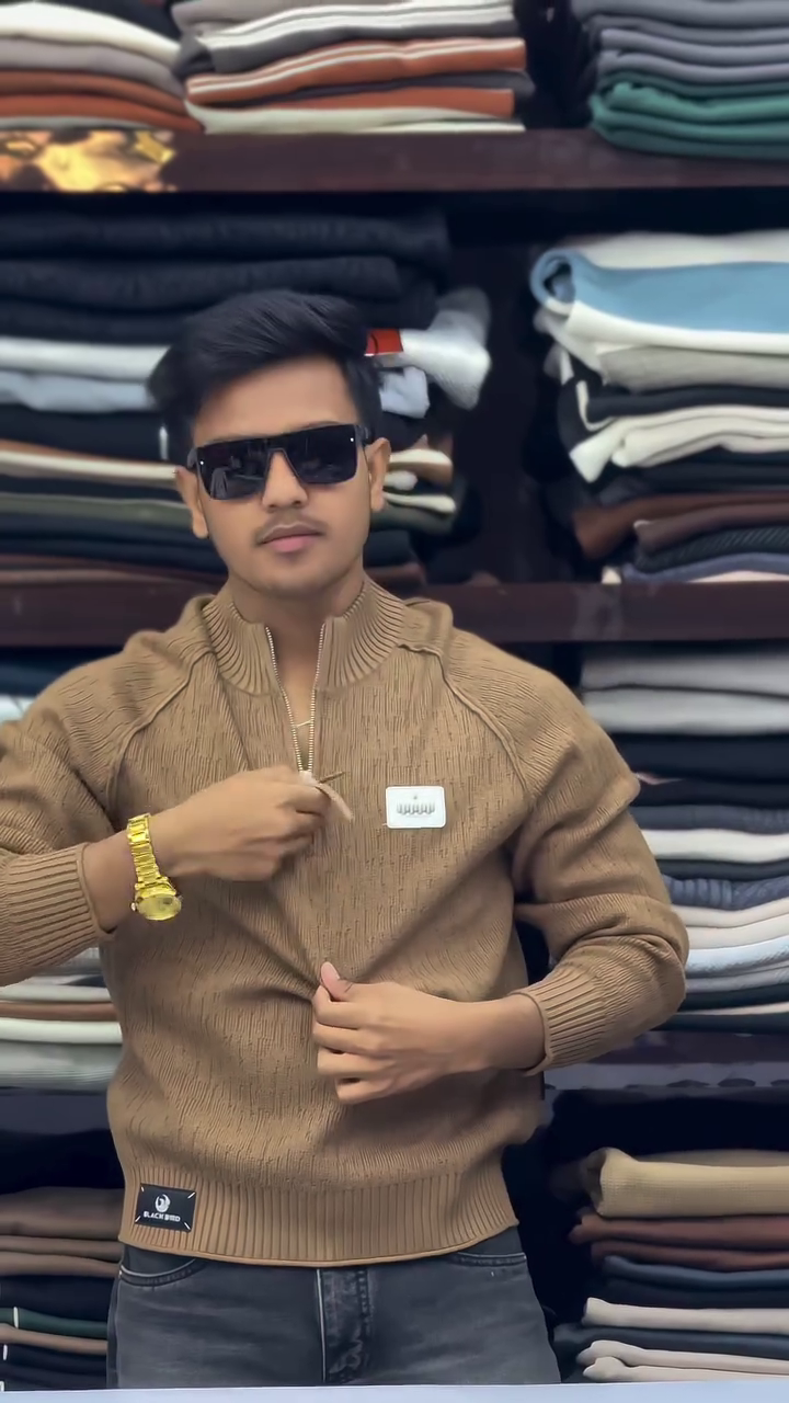 🤎 Heritage Zip-Neck Knit Sweater – Classic Comfort with a Modern Edge (XXS–XXL) ❄️✨ - Image 4