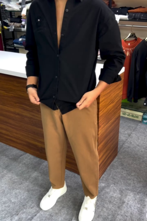 🖤 Urban Luxe Black Button-Down Shirt – Effortless Style Meets Premium Comfort (XXS–XXL) 👔✨