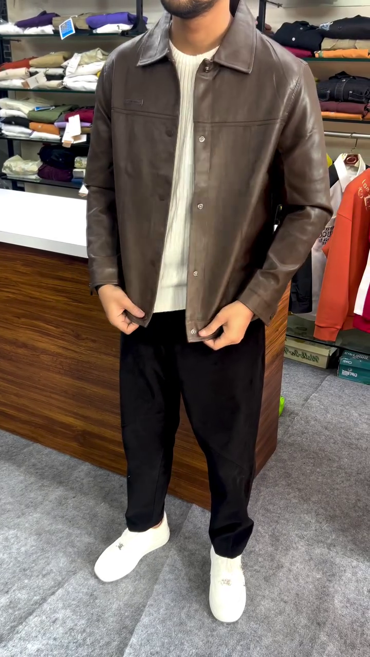 🤎 Urban Luxe Brown Leather Jacket – Timeless Style with Modern Comfort (XXS–XXL) 🧥✨ - Image 2
