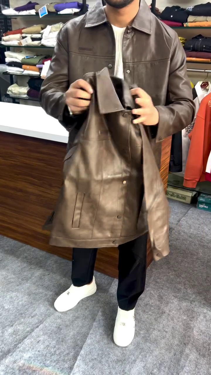 🤎 Urban Luxe Brown Leather Jacket – Timeless Style with Modern Comfort (XXS–XXL) 🧥✨ - Image 3