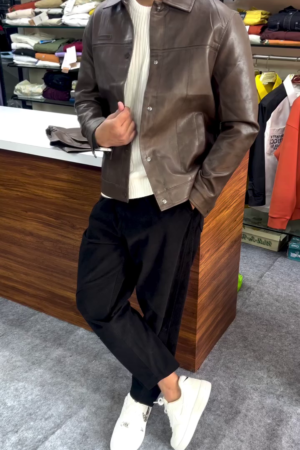 🤎 Urban Luxe Brown Leather Jacket – Timeless Style with Modern Comfort (XXS–XXL) 🧥✨