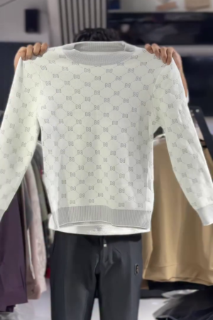 🤍 Ivory Luxe Chevron Knit Sweater 🤍