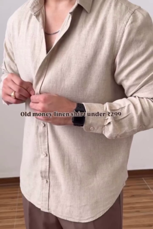 🤎 Old Money Luxe Linen Shirt – Timeless Elite Edition